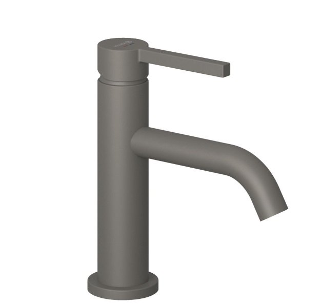Смеситель для раковины Kludi Nova Fonte с донным клапаном серый матовый 20266O115