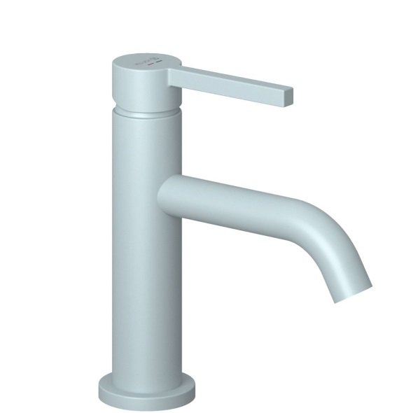 Смеситель для раковины Kludi Nova Fonte с донным клапаном голубой матовый 20266O415
