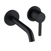 Змішувач для раковини Kludi Nova Fonte настінний одноважільний чорний матовий 202443915