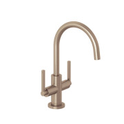Смеситель для раковины Kludi Nova Fonte двухрычажный брашированная бронза PVD 20118N115