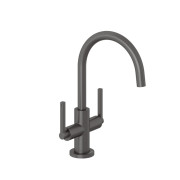 Смеситель для раковины Kludi Nova Fonte двухрычажный оружейная сталь PVD 20118N215