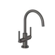 Смеситель для раковины Kludi Nova Fonte двухрычажный оружейная сталь PVD 20118N215