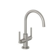 Смеситель для раковины Kludi Nova Fonte двухрычажный брашированный никель PVD 20118N515