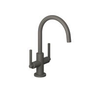 Змішувач для раковини Kludi Nova Fonte двоважільний сірий матовий 20118O115