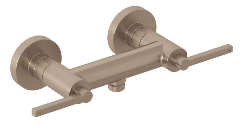 Змішувач для душу Kludi Nova Fonte двоважільний брашована бронза PVD 20710N115