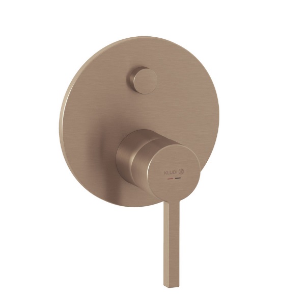 Змішувач для душу Kludi Nova Fonte вбудований одноважільний брашована бронза PVD 20759N115