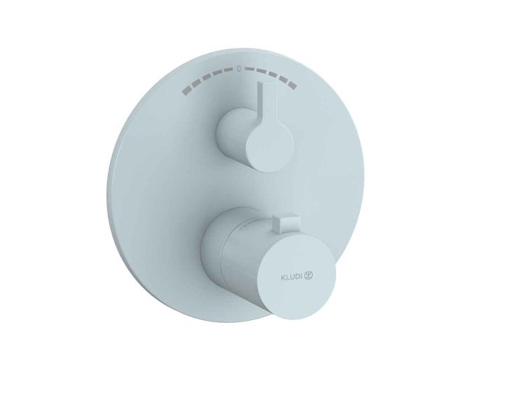 Термостат для душу Kludi Nova Fonte вбудований блакитний матовий 20810O415