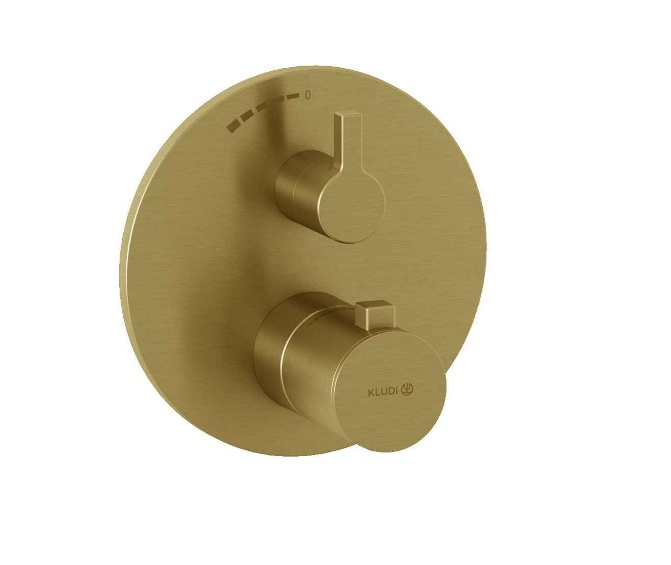 Термостат для душа Kludi Nova Fonte встраиваемый брашированное золото PVD 20885N015