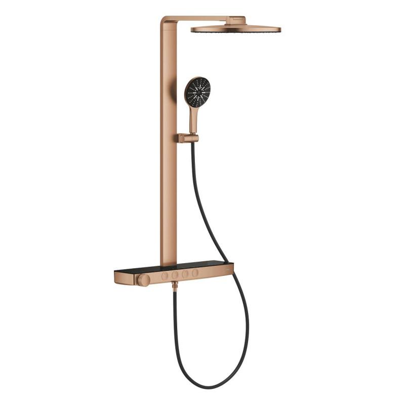 Душевая стойка Grohe Rainshower Aqua Pure с термостатом теплый закат матовый 101680DL00