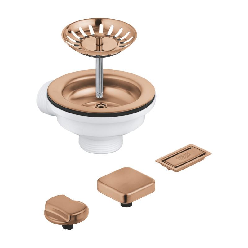 Сливной комплект для кухонной мойки Grohe на 1 чашу теплый закат матовый 40996DL0