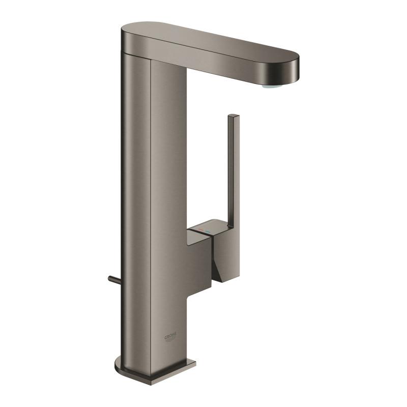 Змішувач для раковини Grohe Plus L-Size із донним клапаном графіт темний матовий 23843AL3