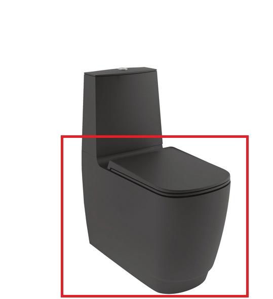 Чаша унитаза-компакта Kludi Resa S 34,5х62 см керамика черный матовый 27WCB0139