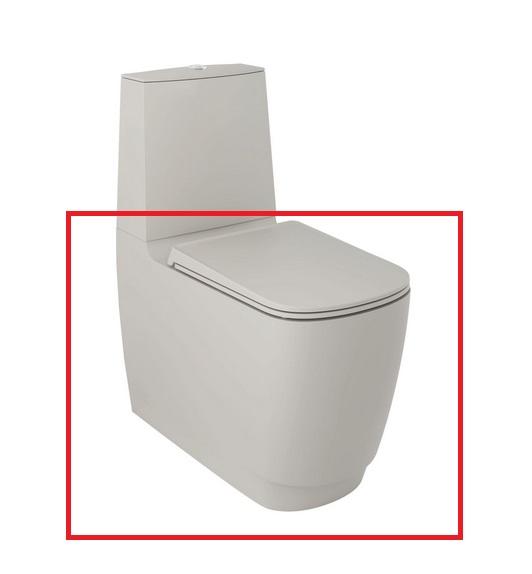 Чаша унитаза-компакта Kludi Resa S 34,5х62 см керамика серо-бежевый матовый 27WCB01O2