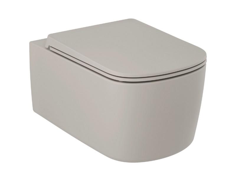 Унітаз підвісний Kludi Resa S 36х55 см кераміка сіро-бежевий матовий 27WCW01O2