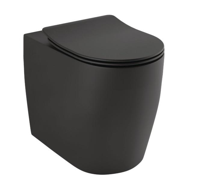 Унітаз для підлоги Kludi Resa R 38х55 см кераміка чорний матовий 23WCB0439