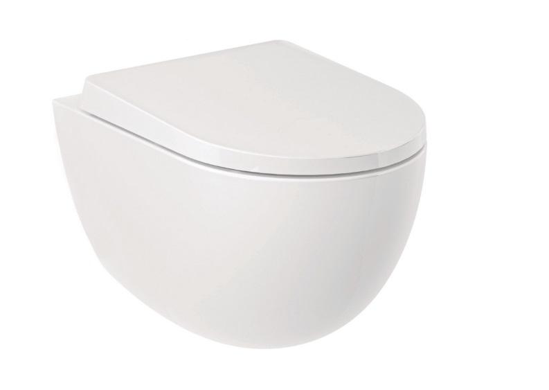 Унитаз подвесной Kludi Resa D 36,5х52 см с сиденьем керамика белый 24WCSET43