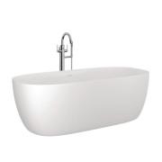 Ванна зі штучного каменю Kludi Resa 170x80 см окремосточа білий матовий 53BF0153