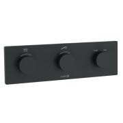 Термостат для душа Kludi Pushtronic встраиваемый электронный черный матовый 383003900