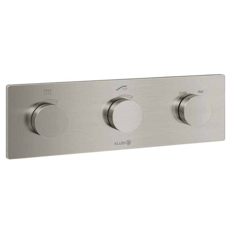 Термостат для душа Kludi Pushtronic встраиваемый электронный брашированный никель PVD 38300N500