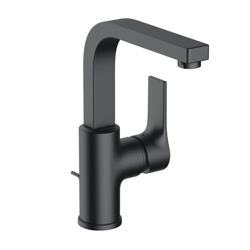 Смеситель для раковины Kludi Zenta SL с донным клапаном черный матовый 480273965