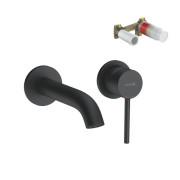 Смеситель для раковины Kludi Bozz настенный со скрытой частью черный матовый 382443976S