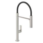 Смеситель для кухни Kludi Qord Flex однорычажный с выдвижной лейкой брашированный никель PVD 56859N575