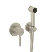 Гигиенический душ со смесителем Kludi Bozz брашированный никель PVD 38998N576