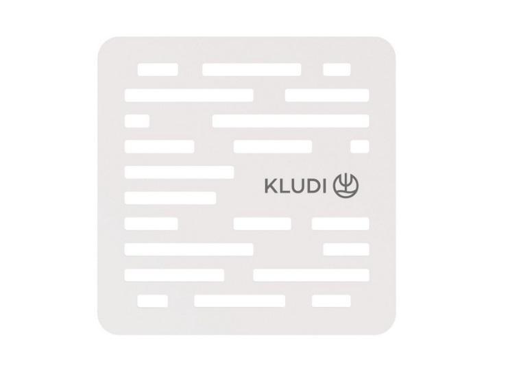 Декоративная решетка для душевого поддона Kludi Terra 124х124 мм белый матовый 210945300