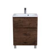 Тумба напольная Aqua Rodos Акцент 60 см с раковиной Альфа ДСП/МДФ каштан АР000040152