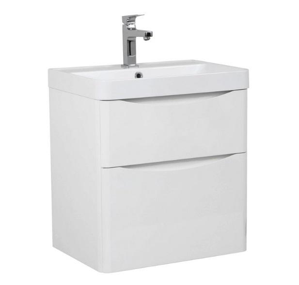 Тумба підвісна Aqua Rodos Америна 60 см з раковиною Deep МДФ білий АР000057444