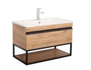 Тумба підвісна Аквародос Loft-Iron 85 см з раковиною Arte ДСП/МДФ Севілья АР000051848