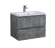 Тумба Aqua Rodos Акцент 100 см с раковиной Альфа ДСП/МДФ серый мрамор АР000040154