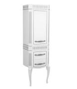 Пенал для ванної кімнати Аквародос Роял підлоговий 50х38,5х165 см правий білий патина срібло АР000000803