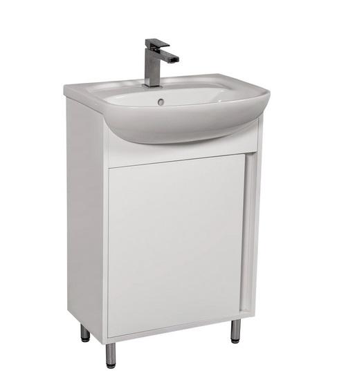 Тумба підлогова Аквародос Терра 55 см із раковиною Нова ДСП/МДФ білий АР000032723