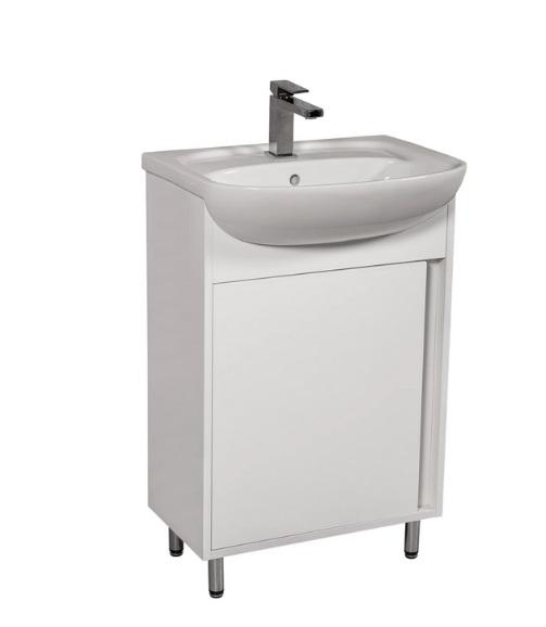 Тумба підлогова Аквародос Терра 50 см із раковиною Руна ДСП/МДФ білий АР000143071