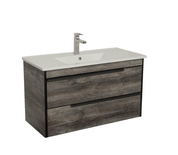 Тумба підвісна Аквародос Loft-Neo 100 см із раковиною Arte Uni ДСП/МДФ дуб морас АР000051861