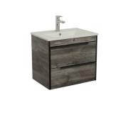 Тумба підвісна Аквародос Loft-Neo 65 см із раковиною Arte Uni ДСП/МДФ дуб морас АР000051858