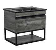 Тумба підвісна Аквародос Loft-Iron 65 см із раковиною Arte ДСП/МДФ дуб морас АР000082556