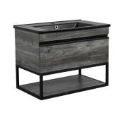 Тумба підвісна Аквародос Loft-Iron 75 см із раковиною Arte ДСП/МДФ дуб морас АР000082557