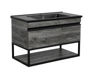 Тумба підвісна Аквародос Loft-Iron 85 см із раковиною Arte ДСП/МДФ дуб морас АР000082558