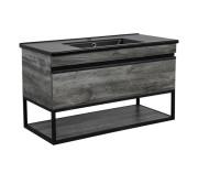 Тумба підвісна Аквародос Loft-Iron 100 см із раковиною Arte ДСП/МДФ дуб морас АР000082559