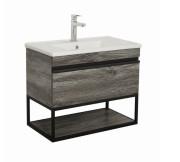 Тумба підвісна Аквародос Loft-Iron 85 см із раковиною Arte ДСП/МДФ дуб морас АР000051852