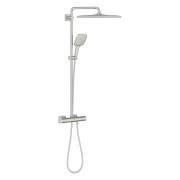 Душова стійка Grohe Rainshower SmartActive 310 Cube із термостатом суперсталь 26837DC0