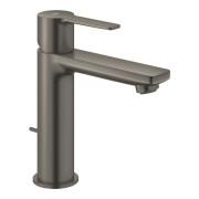 Змішувач для раковини Grohe Lineare S-Size із донним клапаном графіт темний матовий 32114AL1