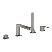 Змішувач на борт ванни Grohe Plus із душовим гарнітуром графіт темний матовий 29307AL3