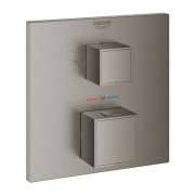 Термостат для душа скрытого монтажа Grohe Grohtherm Cube на 2 выхода графит темный матовый 24154AL0