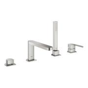 Змішувач на борт ванни Grohe Plus із душовим гарнітуром суперсталь 29307DC3