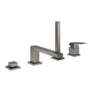 Змішувач на борт ванни Grohe Eurocube із душовим гарнітуром графіт темний матовий 19897AL1