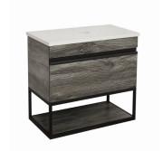 Тумба під раковину Аквародос Loft-Iron із стільницею 75 см ДСП/МДФ дуб морас АР000051876