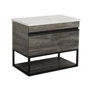 Тумба під раковину Аквародос Loft-Iron зі стільницею 85 см ДСП/МДФ дуб морас АР000051877